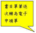 矩形圖說文字: 書目單筆逐次轉為電子申請單

